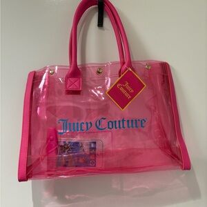 Juicy Couture Hot Pink Clear Tote